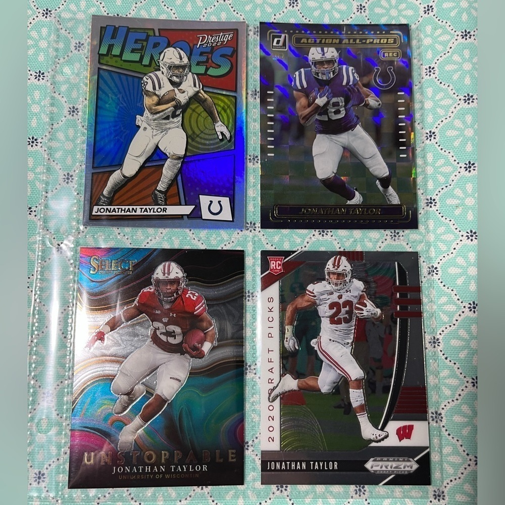 ⭐️🏈 Jonathan Taylor, NFL Football Sports Trading Cards, Set of 4 (ST4)